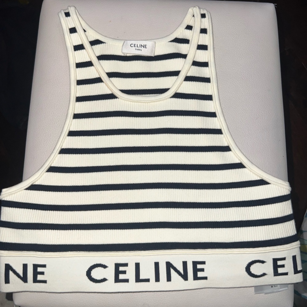 Celine cropped top, never worn, brand new, bag and receipt included.